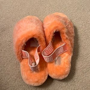 Pink/orange ugg slippers